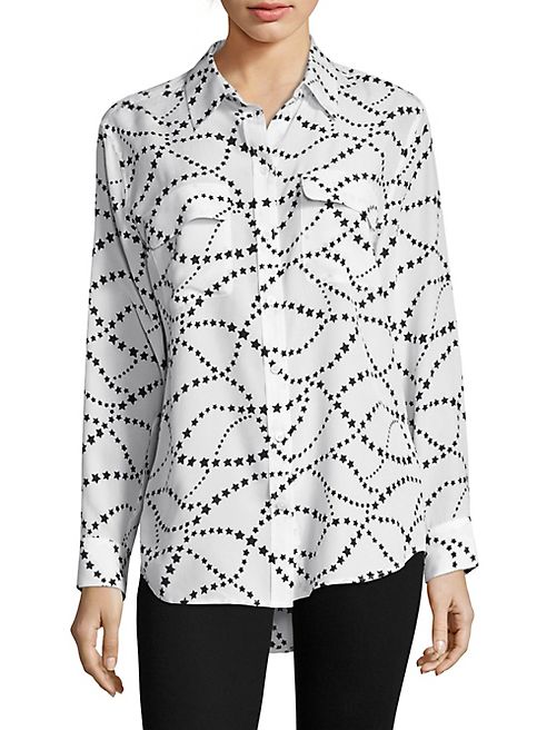 Equipment - Signature Star Swirl Silk Shirt