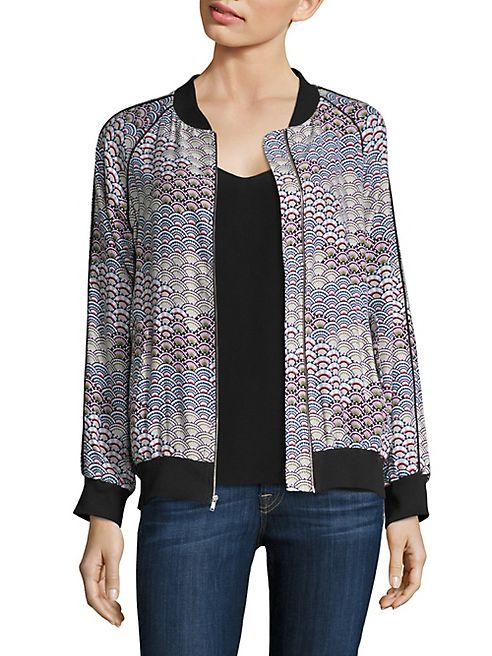 Equipment - Kendrix Printed Silk Bomber Jacket