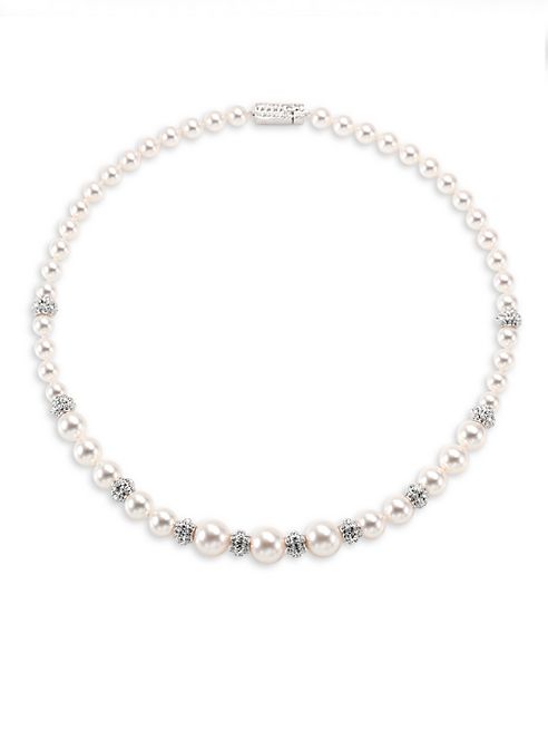 Adriana Orsini - Faux Pearl & Crystal Necklace