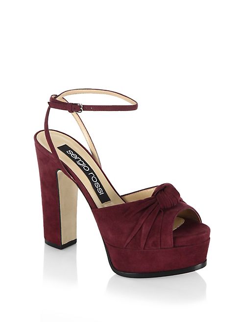 Sergio Rossi - Kaia Pitch Platform Knot Sandals