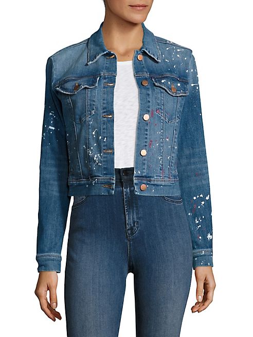 J BRAND - Harlow Paint Splatter Shrunken Jacket