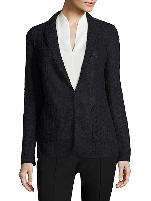 Elie Tahari - Notch Lapel Knit Jacket