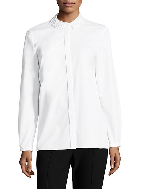 Elie Tahari - Raegan Lace-Collar Blouse