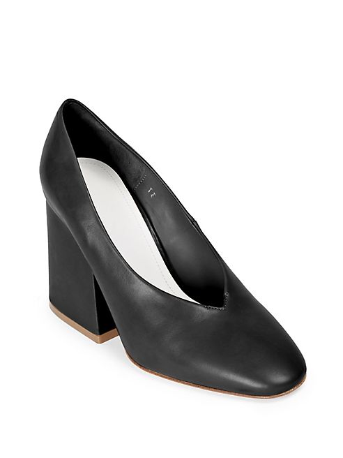 Maison Margiela - Leather Chunky Heel Pumps