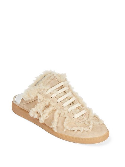 Maison Margiela - Shearling Slip-On Slide Sneakers