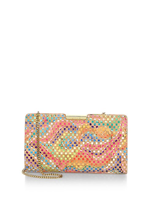 MILLY - Geometric Rainbow Small Frame Clutch