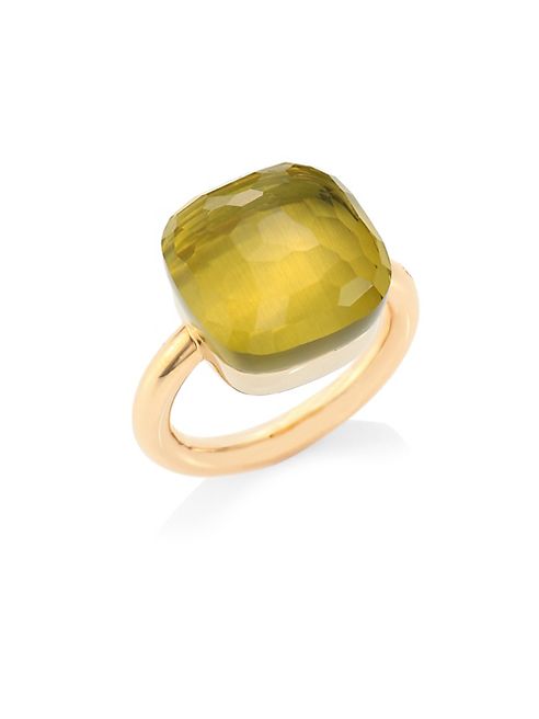 Pomellato - Nudo Lemon Quartz & 18K Rose Gold Ring