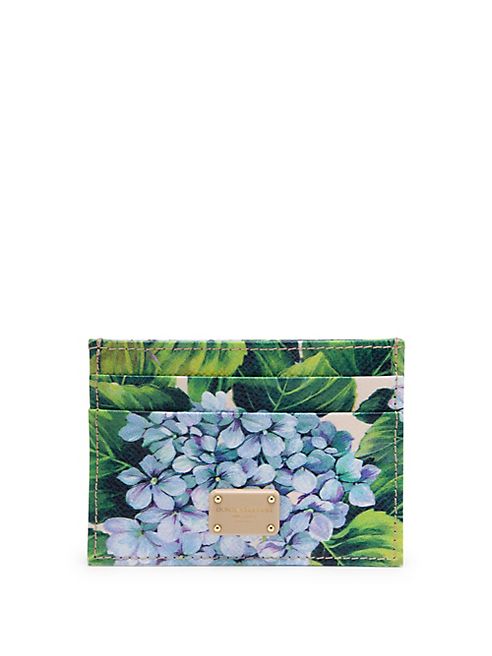 Dolce & Gabbana - Hydrangea-Print Leather Card Case