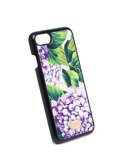 Dolce & Gabbana - Hydrangea-Print Leather iPhone 7 Case