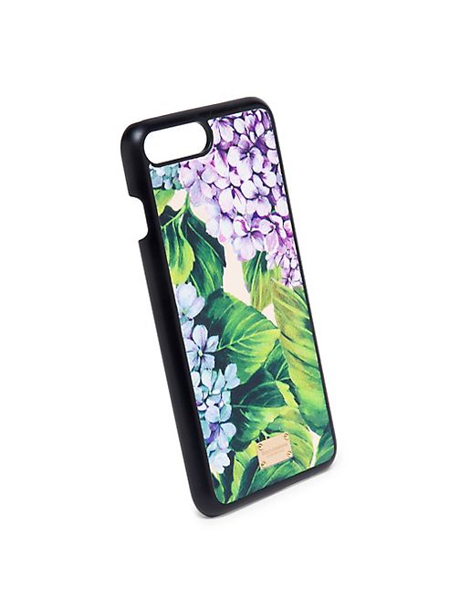 Dolce & Gabbana - Hydrangea-Print Leather iPhone 7 Plus Case