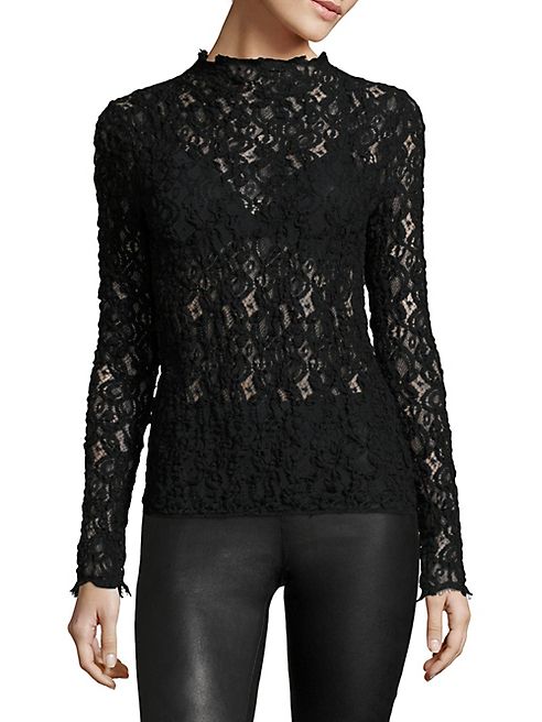 Helmut Lang - High Neck Lace Top