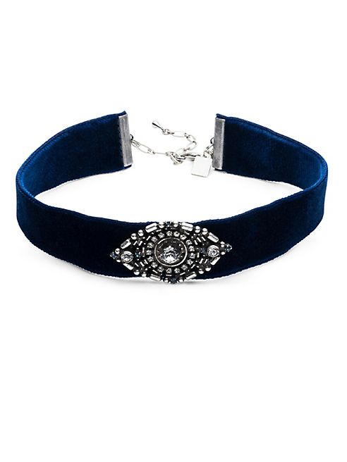 DANNIJO - Maddie Embellished Velvet Choker