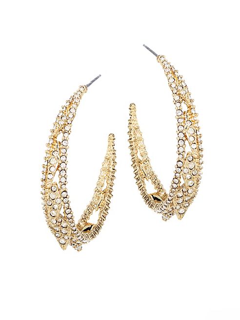 Alexis Bittar - Elements Crystal Hoop Earrings/1.5