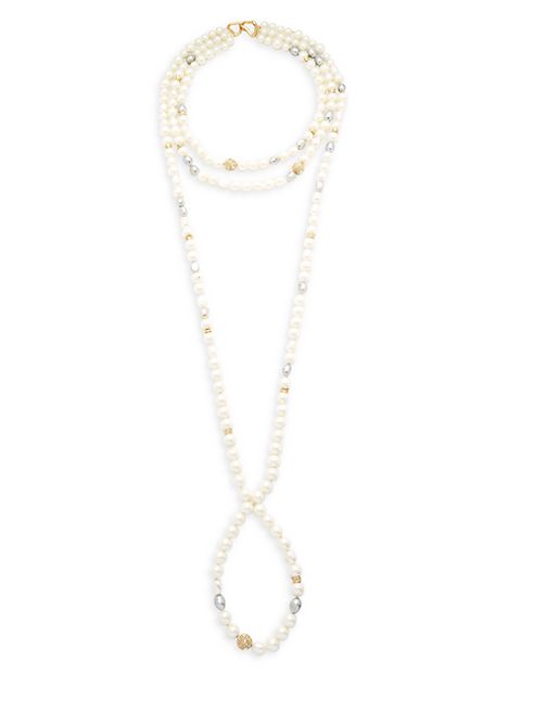 Alexis Bittar - Triple Strand Pearl Knot Necklace