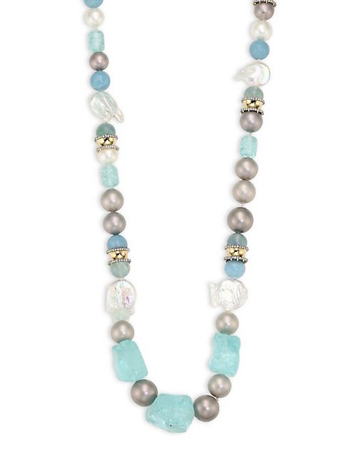 Alexis Bittar - Elements Multi-Bead, Sea Glass & Pearl Long Necklace/38