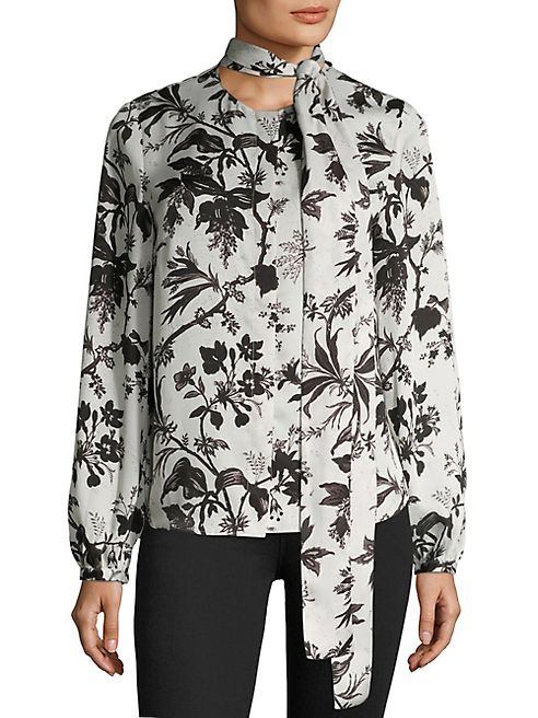 McQ Alexander McQueen - Floral Knotted Blouse