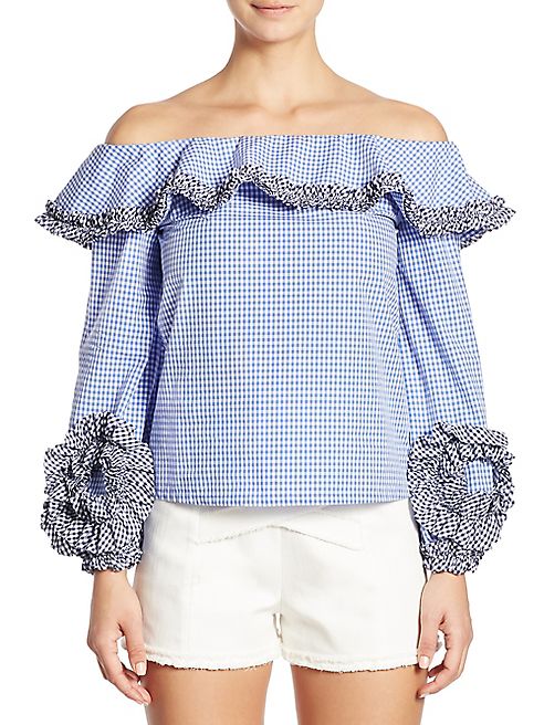 Alexis - Regine Ruffled Off-The-Shoulder Top