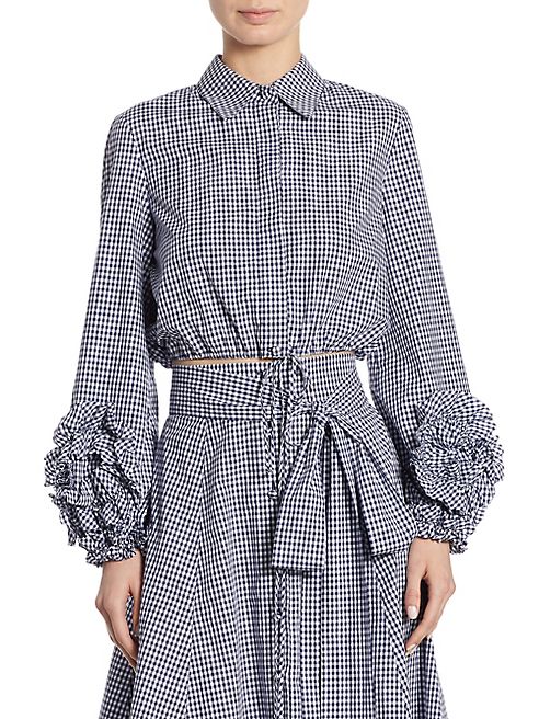 Alexis - Margaret Cropped Gingham Top