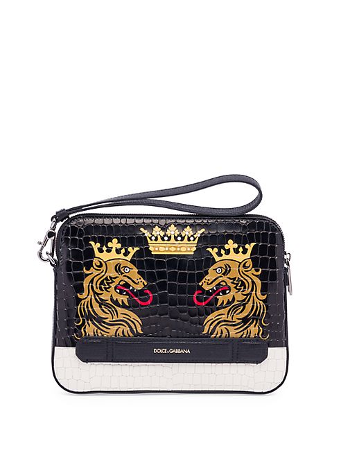 Dolce & Gabbana - Textured Leather Clutch Bag