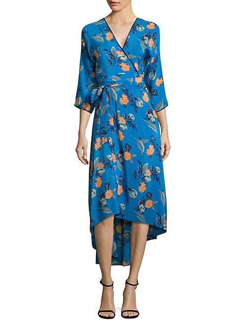 Diane von Furstenberg - Hi-Lo Floral-Print Silk Wrap Dress