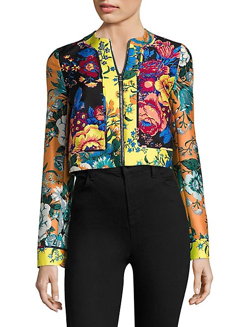 Diane von Furstenberg - Paneled Floral-Print Wool & Silk Jacket