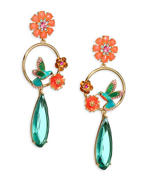 Kate Spade New York - Hummingbird Crystal Drop Earrings