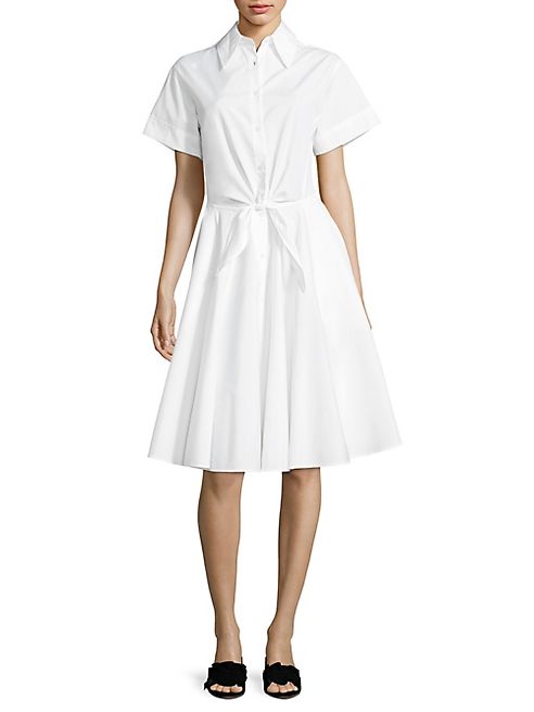 Diane von Furstenberg - Tie-Waist Cotton Shirtdress