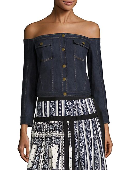 Cinq à Sept - Nathasha Off-The-Shoulder Denim Top