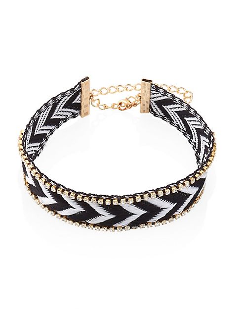 Ettika - Crystal-Trim Chevron Choker