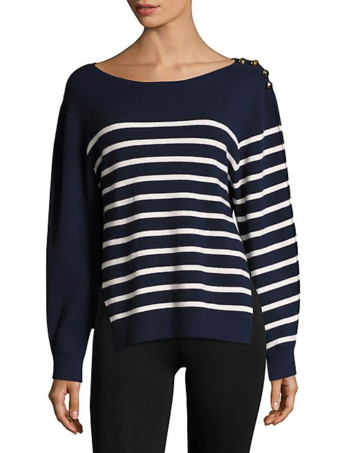 3.1 Phillip Lim - Sailor Striped Cotton & Silk Pullover