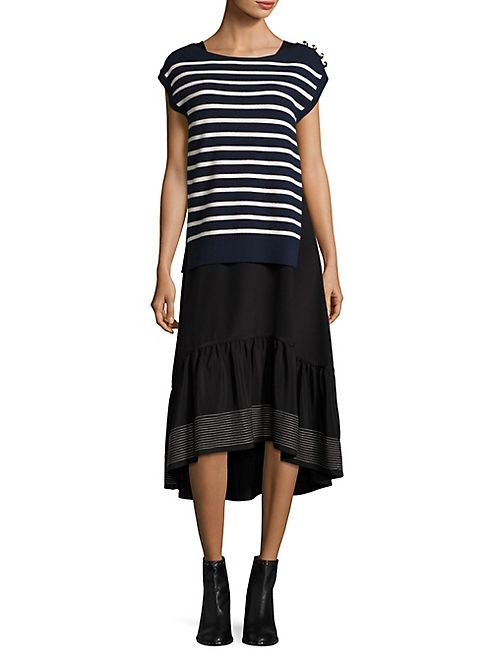 3.1 Phillip Lim - Sailor Layered Hi-Lo Dress