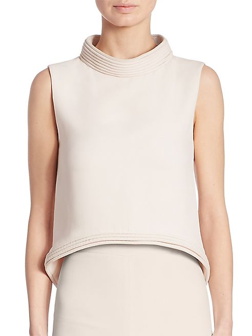 Brandon Maxwell - Piped Mockneck Top