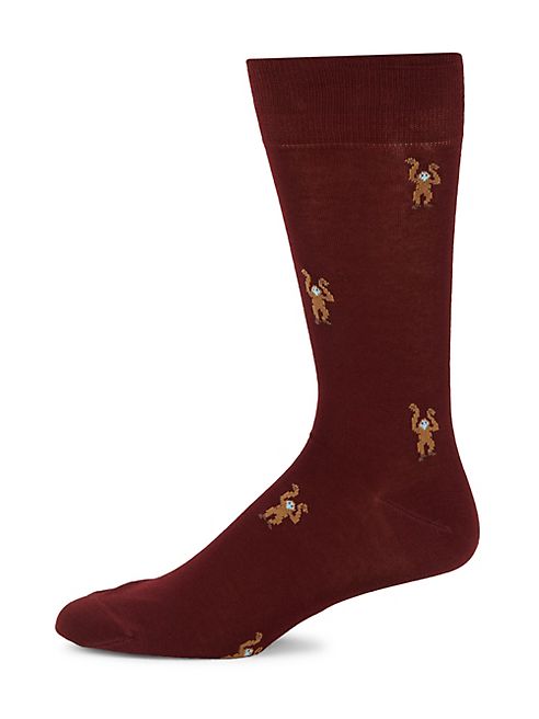 Paul Smith - Monkey-Print Knitted Socks