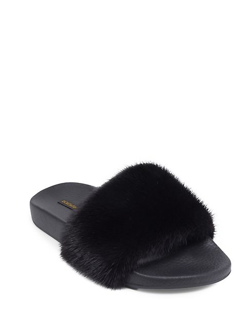 Dolce & Gabbana - Mink Fur Slides