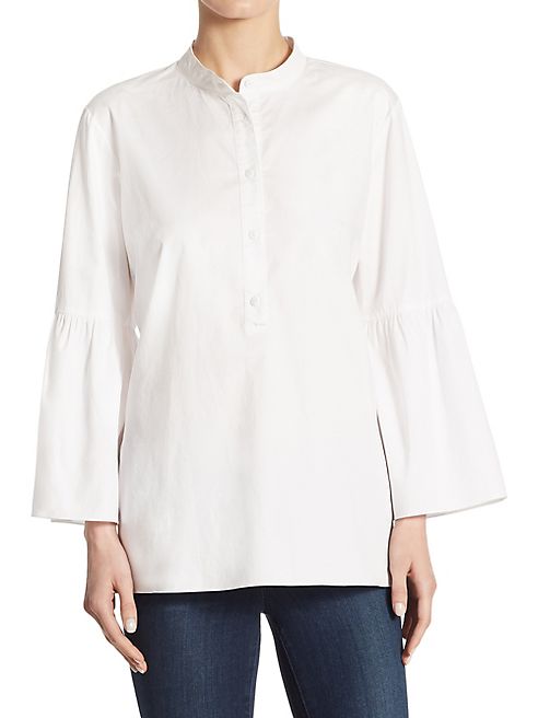 Tibi - Satin Poplin Cotton Tunic