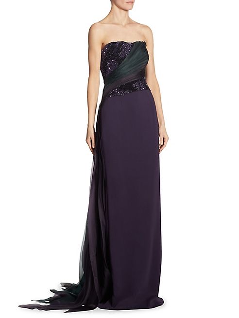 Pamella Roland - Strapless Bustier Gown