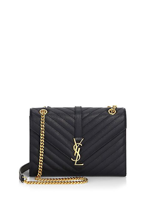 Saint Laurent - Medium Monogram Leather Envelope Chain Shoulder Bag