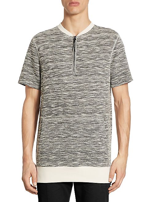 Saks Fifth Avenue x Anthony Davis - Short Sleeve Melange Crewneck Tee