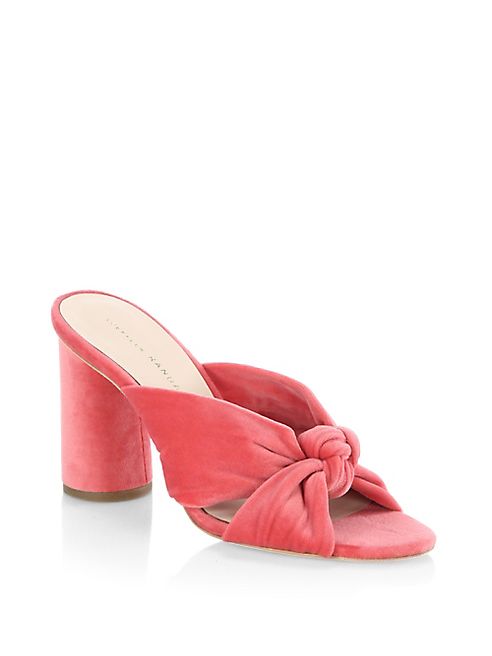 Loeffler Randall - Coco Knotted Velvet Block Heel Mules