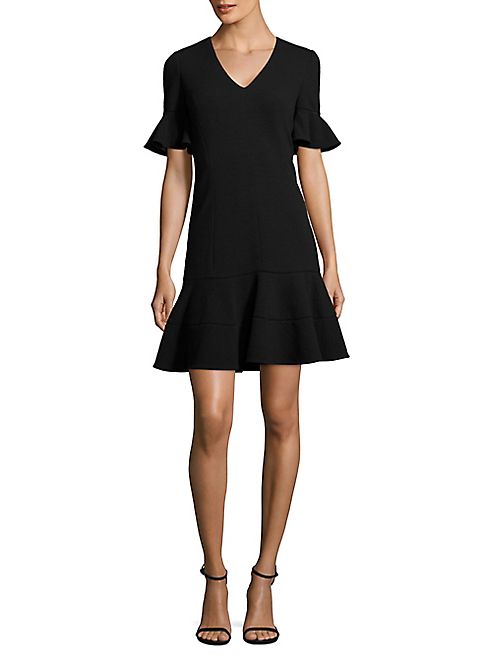 Rebecca Taylor - Flutter Sleeves Textured Dress