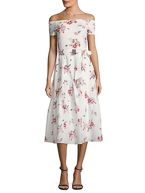 Rebecca Taylor - Marguerite Floral-Print Off-The-Shoulder Dress