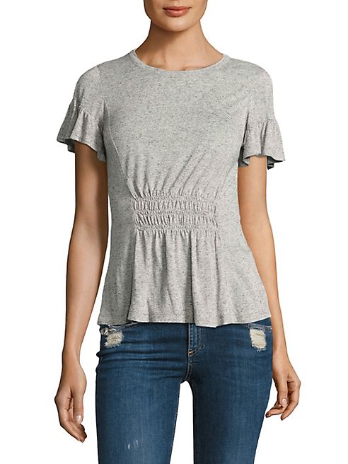 Rebecca Taylor - Ruched Cotton Jersey Tee