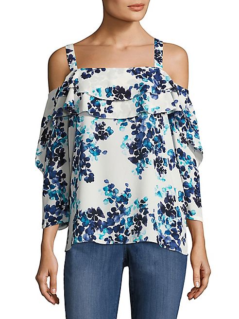 NYDJ - Printed Cold-Shoulder Top