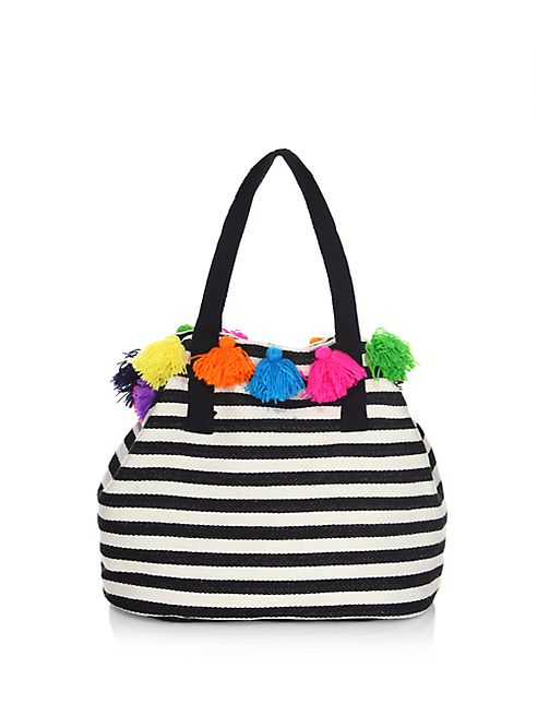 JADEtribe - Nautical Striped Tassel Bag