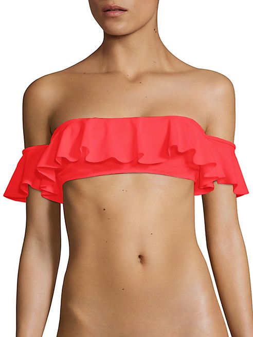 MILLY - Sirolo Ruffle Bandeau Bikini Top