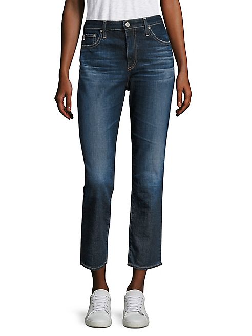 AG - Isabelle High-Rise Cropped Straight-Leg Jeans