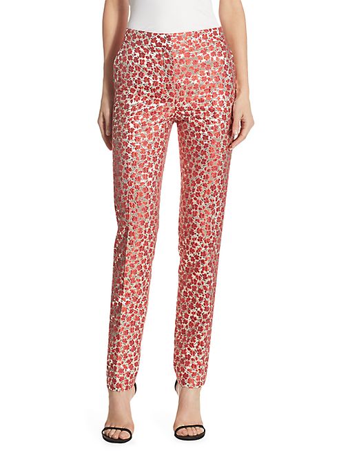 Oscar de la Renta - Floral Cropped Pants