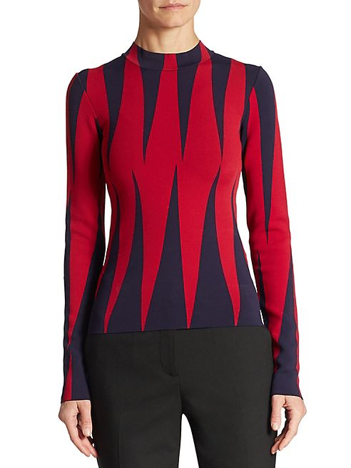 Oscar de la Renta - Geometric-Print Pullover