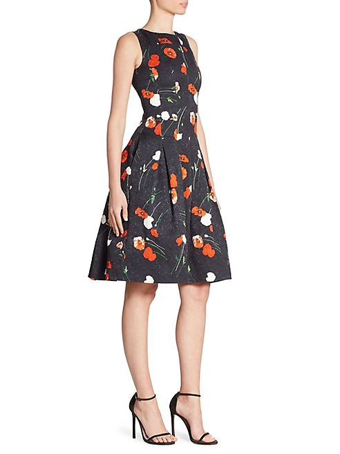 Oscar de la Renta - Cotton Floral Dress