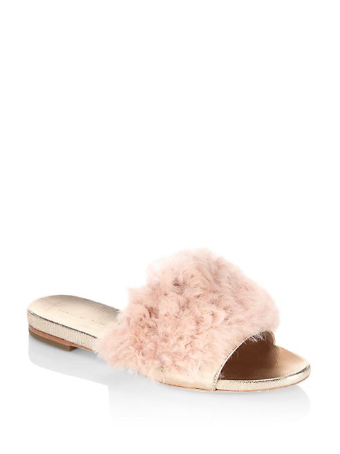 Loeffler Randall - Domino Shearling Slide Sandals